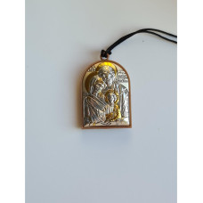 Оберіг для водія Святе Сімейство та Ісус 3,6x2,6см на шнурочку