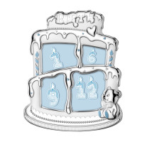 Дитяча срібна Фоторамка-Колаж 30х25см для хлопчика (Valenti - Italy)