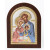Икона Святое Семейство 15x21см в разноцветной эмали арочной формы на дереве