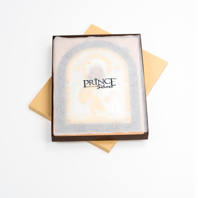 Икона Иисуса Христа 20x26см арочной формы на белом дереве