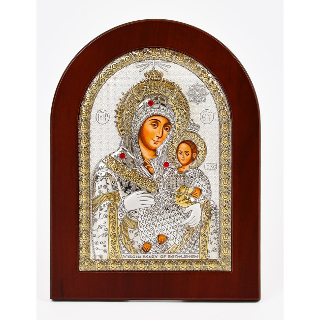 Вифлеємська Ікона Божої Матері 15x21см аркової форми на дереві
