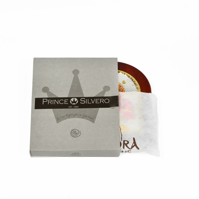 Почаевская Икона Божией Матери 15x21см в разноцветной эмали арочной формы на дереве