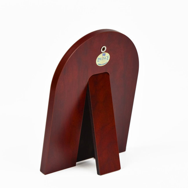 Почаевская Икона Божией Матери 15x21см в разноцветной эмали арочной формы на дереве