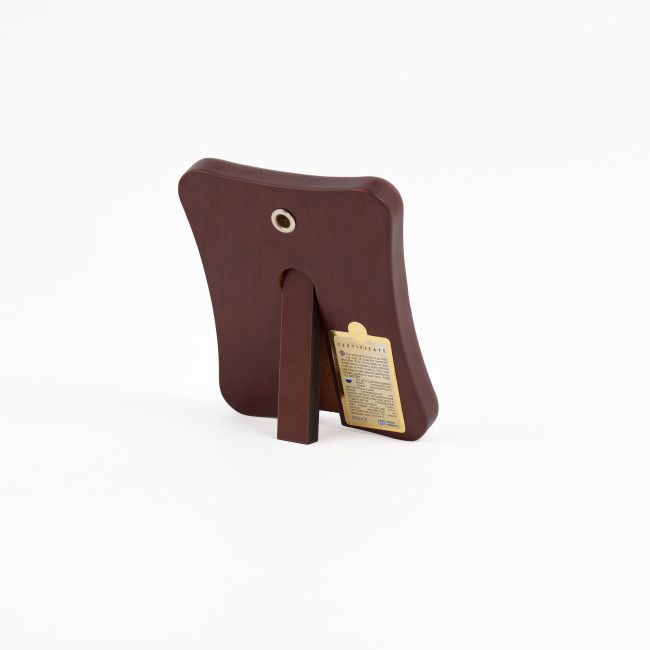 Вишгородська Ікона Божої Матері 8,5x10см на дерев'яному витягнутому кіоті з позолотою