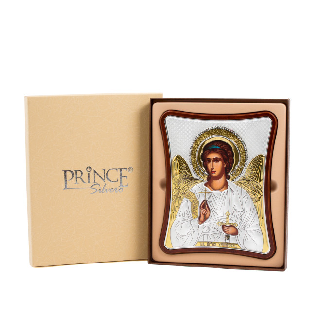 Икона Ангела Хранителя 15х20см на деревяном вытянутом киоте 