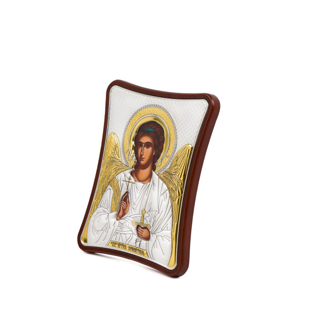 Икона Ангела Хранителя 15х20см на деревяном вытянутом киоте 