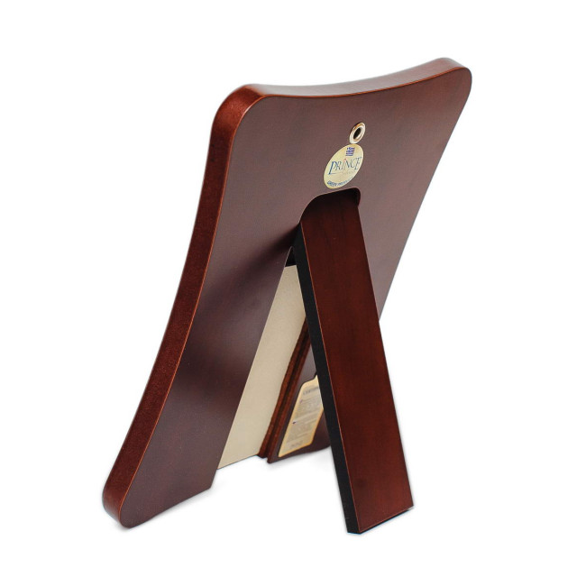 Ікона Андрія Первозванного 12x15см на синьому фоні в дерев'яному витягнутому кіоті 