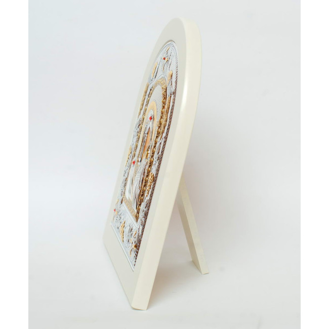 Казанська Ікона Божої Матері 18x22см аркової форми на білому дереві