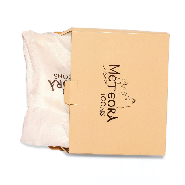 Икона Иисуса Христа 24x29см арочной формы на белом дереве