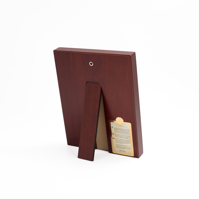 Остробрамська Ікона Божої Матері 14x18x3см в срібній прямокутній рамці з позолотою під склом