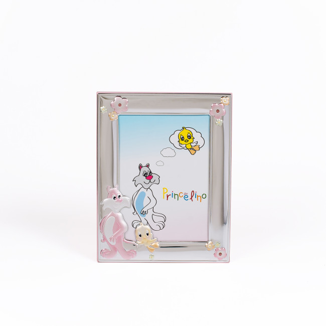 Дитяча фоторамка 13x18см для дівчинки зі сріблом (Греція)