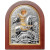 Срібна Ікона Святого Юрія (Георгія) Змієборця 20х25см арочної форми на дереві з рамкою EP5-010XAG/P