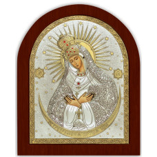 Остробрамська Богородиця 20х25см арочної форми на дереві