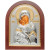 Срібна Ікона Вишгородської (Володимирської) Божої Матері 20х25см арочної форми на дереві з рамкою EP5-007XAG/P