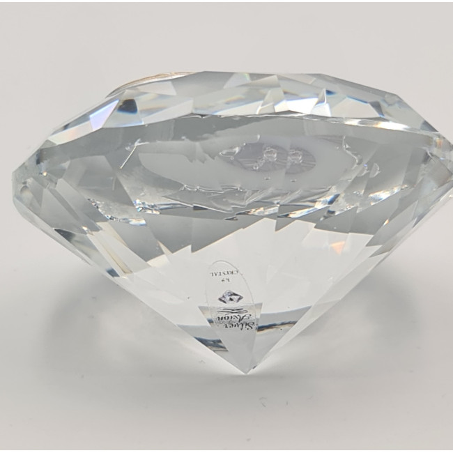 Срібна Ікона у Кришталі Спаситель Ісус 6,1х6,1см у формі кристала