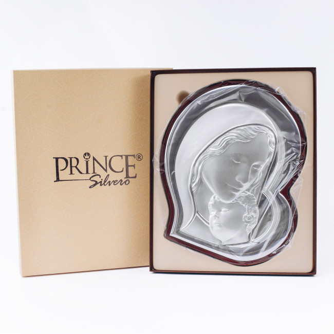 Ікона Богородиця з Немовлям 8,5x9,5см в італійському стилі