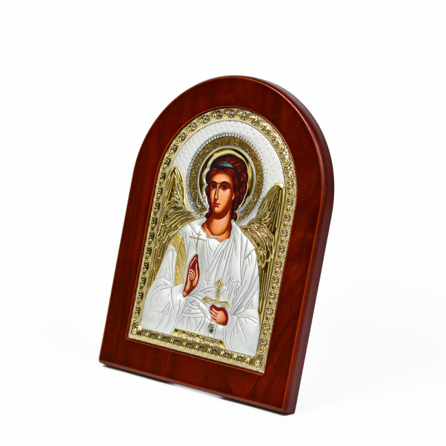 Ангел Хранитель 15х21 см грецька срібна ікона