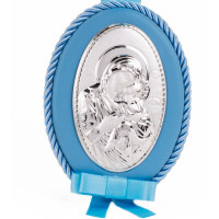 Божья Матерь Умиление  8X11 Детская Иконка на синей подушечке