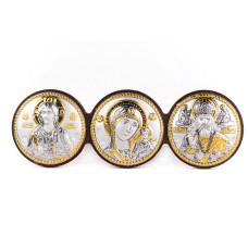 Іконки в машину купити триптих, іконостас - автомобільна ікона 9,5х3,5см