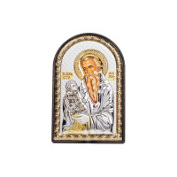 Срібна Ікона Святий Стиліанос 10х14см аркової форми на пластиковій основі