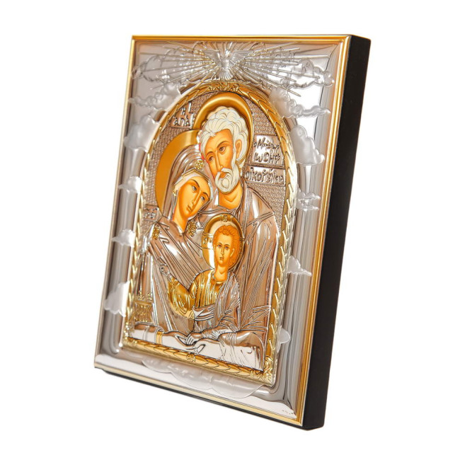 Срібна Ікона Святе Сімейство 26,5х22,8см прямокутної форми без рамки