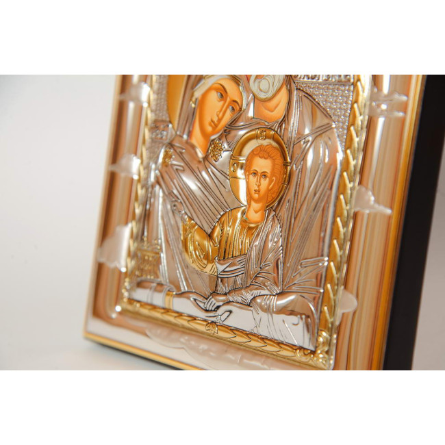 Срібна Ікона Святе Сімейство 26,5х22,8см прямокутної форми без рамки