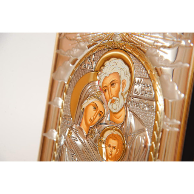 Срібна Ікона Святе Сімейство 26,5х22,8см прямокутної форми без рамки