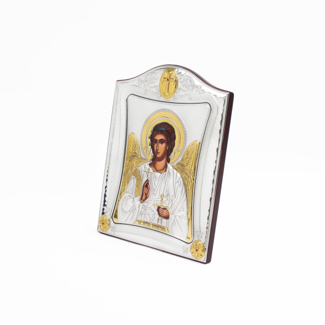 Ікона Ангела Охоронця 20x25см в срібній рамці з позолотою 
