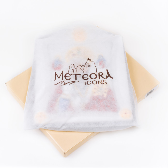 Срібна Ікона Миколая Чудотворця 20х25см у срібній рамці, прикрашена позолотою та емаллю