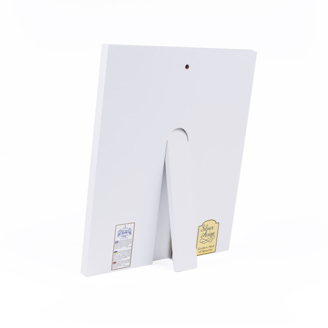 Срібна ікона Свята Сім'я прямокутної форми 18х15 см без рамки