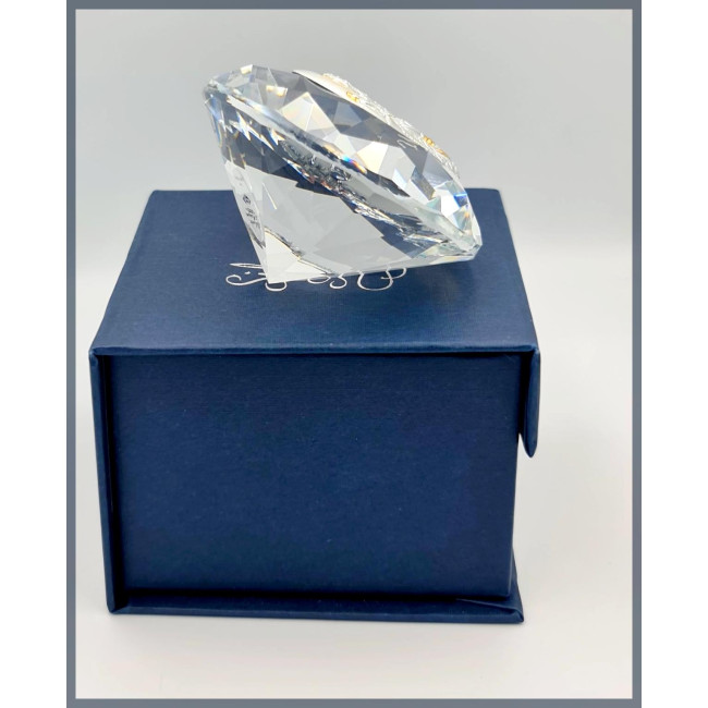 Ікона Миколая Чудотворця срібна в кришталі 6,1х6,1 см