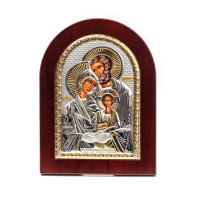 Святое Семейство 25x33см греческая серебряная икона