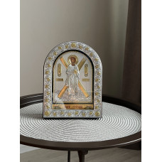 Святий Андрій Первозваний 16,5х21,5см срібна ікона під склом