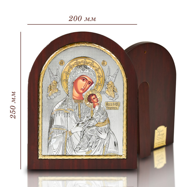 Неустанної Депомоги Старстна Божа Матір 20х25см арочної форми на дереві EP5-008XAG/P