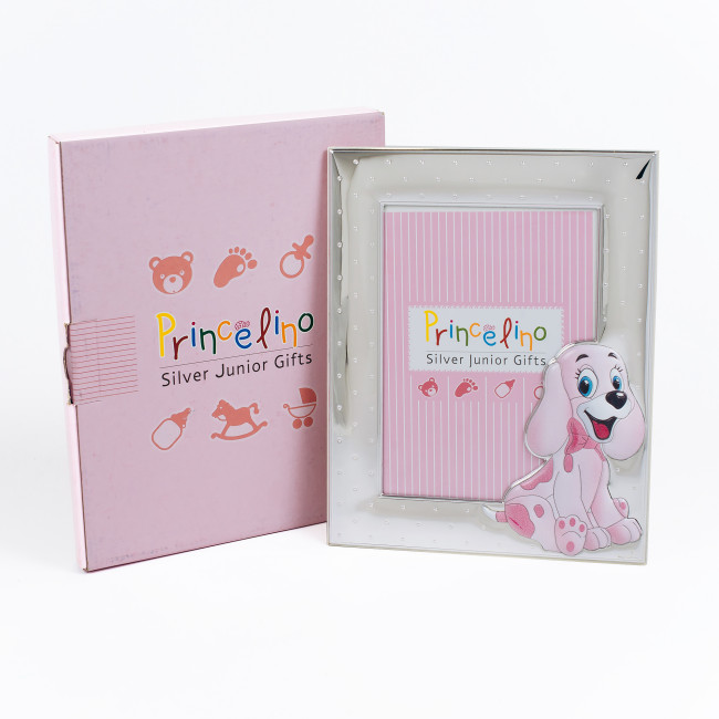 Дитяча Срібна Рамка для Фотографії 13х18см для дівчинки MA/273B-R в розових тонах