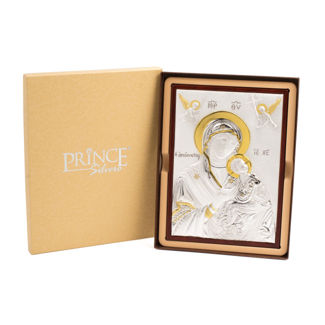 Неустанної Допомонги "Страсна" Божа Марів 16x22см в сріблі з позолотою праямокутної форми