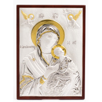  Неустанної Допомонги "Страсна" Божа Марів 16x22см в сріблі з позолотою праямокутної форми