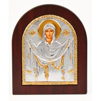 Покрова Пресвятої Богородиці 20х25см арочної форми на дереві