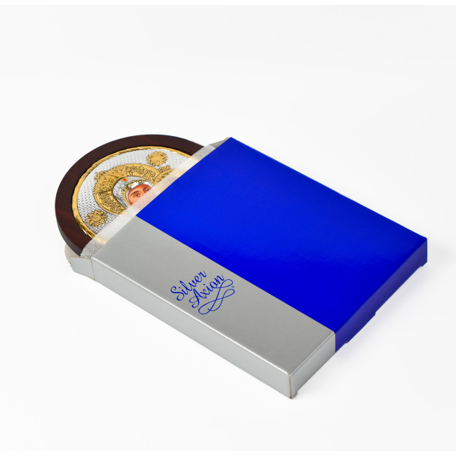 Почаївська Ікона Пресвятої Богородиці 14,7х18см арочної форми на дереві