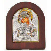 Почаївська Ікона Пресвятої Богородиці 20х25см арочної форми на дереві