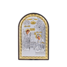 Ікона Благовіщення Божої Матері 4,2х5,8см аркової форми