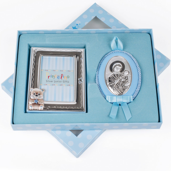 Подарунковий набір Фоторамка 9х13см та Іконка 8х10см для хлопчика