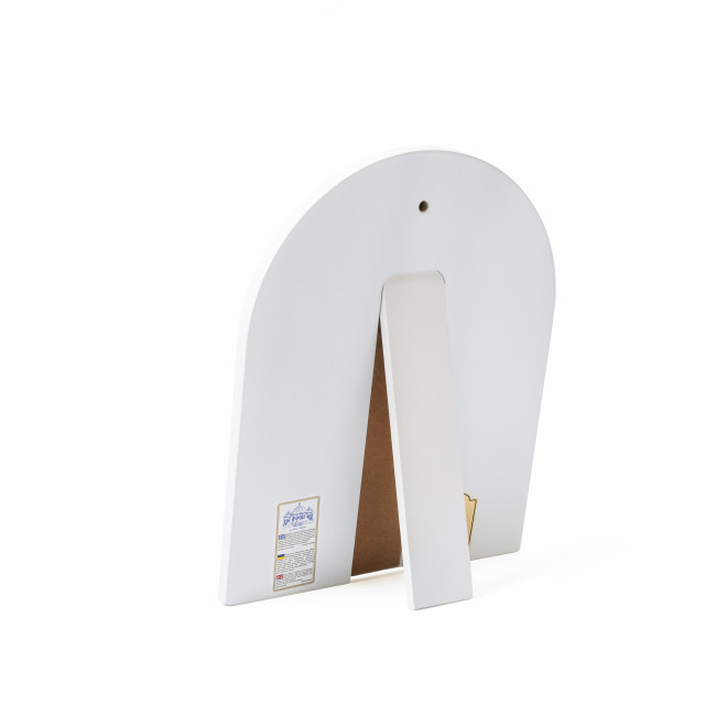 Ікона Святе Сімейство 14,7х18см аркової форми на білому дереві EP4-015XAG-WH/P