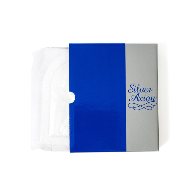 Ікона Святе Сімейство 11х13см срібна аркової форми на білому дереві EP3-188XBG-WH/S