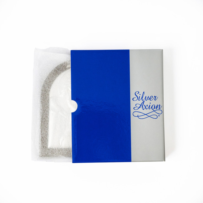 Икона Святое Семейство 11х13см серебряная арочной формы с рамкой EP3-188XBG/S