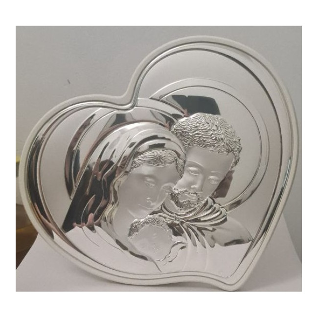 Свята Родина 21,5x29,5см срібна італійська ікона MA/E909/2WH