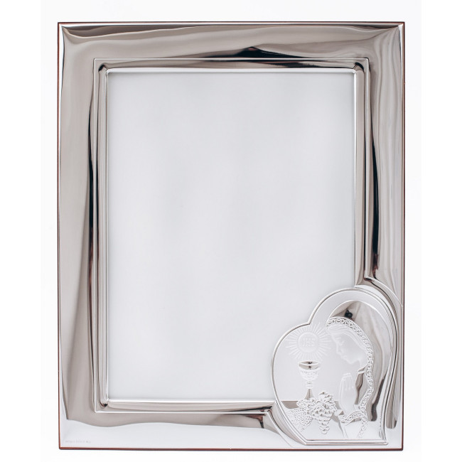 Срібна Рамка для Фото на Перше Причастя для Дівчинки 21х26см