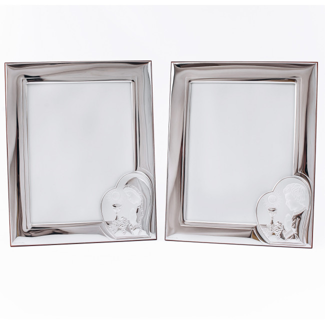 Срібна Рамка для Фото на Перше Причастя для Дівчинки 21х26см