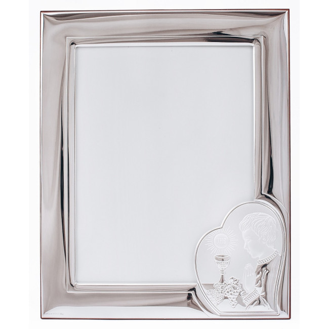 Срібна Рамка для Фото на Перше Причастя для Хлопчика 21х26см