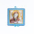 Божа Матір Одигітрія 14x14см музична дитяча іконка на синій подушечці для хлопчика MA/DM652-LC-C